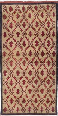 Vintage Traditional Hand-Knotted Area Rug 4'11'' x 9'9'' Oriental Wool Carpet