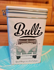 Volkswagen VW T1 Bus Bulli Collection Kaffeedose Metall Blau 17-10-7 cm NEU