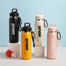 600ml Sports Water Bottle - Stainless Steel Vacuum Double-Wall Insulated Cup
