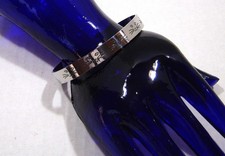 VTG Cat Face Engraved Cuff Bracelet "Crazy Cat Lady"Inscription Stainless Steel