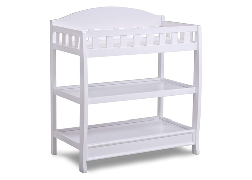 Infant Changing Table with Pad, White Nursery Kid Safety Newborn Baby Furniture - Picture 8 of 12