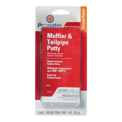 Permatex Muffler & Tailpipe Putty 4 oz. Net Wt. 2 Bags Up to 2000F Degree 80333