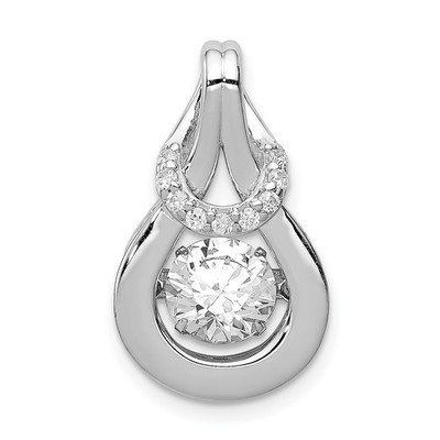 Silber platiniert lebendiger CZ Knoten Anhänger QP4366