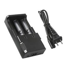 Battery Charger 18650 26650 14500 Over-Time Protection Dual Slot 4.2V for Li-ion
