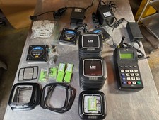 LRS Paging System TX-7471 Base (17) RX-AT9 Pagers Rechargeable Buzzers #3754