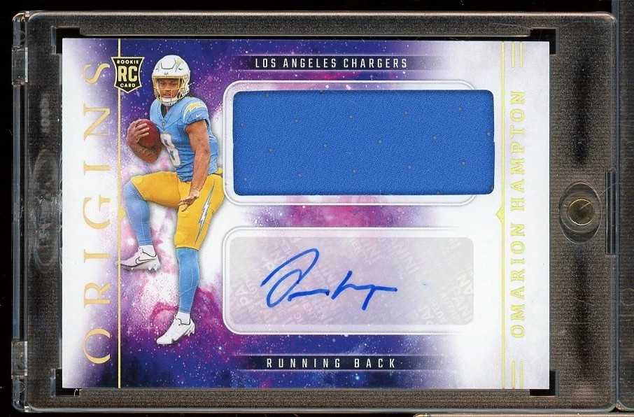 "Football 2025 Panini Origins Omarion Hampton RPA RC Rookie Jumbo Patch AUTO "