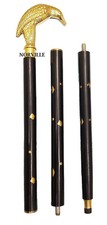 Antique Wooden Walking Stick Cane With Brass Handle For Seniors Men Women Gift