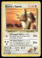 blaine's tauros pokemon card value (64/132) - Gym Heroes 30 Retreat Cost Blaine's Tauros (color error) :