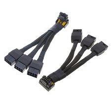 16Pin GPU Cable to 3X8Pin Pcie5.0 Cord 3x8pin 8PIN to 16Pin 12VHPWR Right Angle