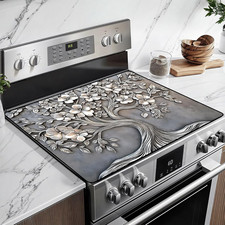 Heat-Resistant Glass Stove Top Cover with Anti-Slip Rubber Coating