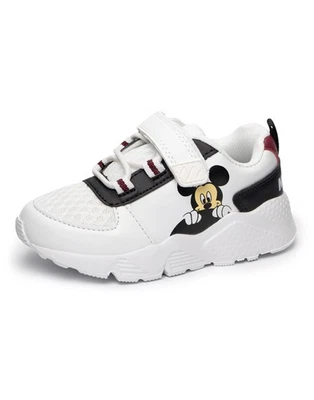 Disney Mickey Mouse Blanc Creeping Print Baskets Velcro Garçon - Photo 1/4