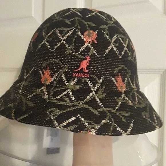 Sombrero de cubo informal tapiz Kangol - Nuevo con etiquetas floral ligero mezcla de lana talla M Foto 2 de 4