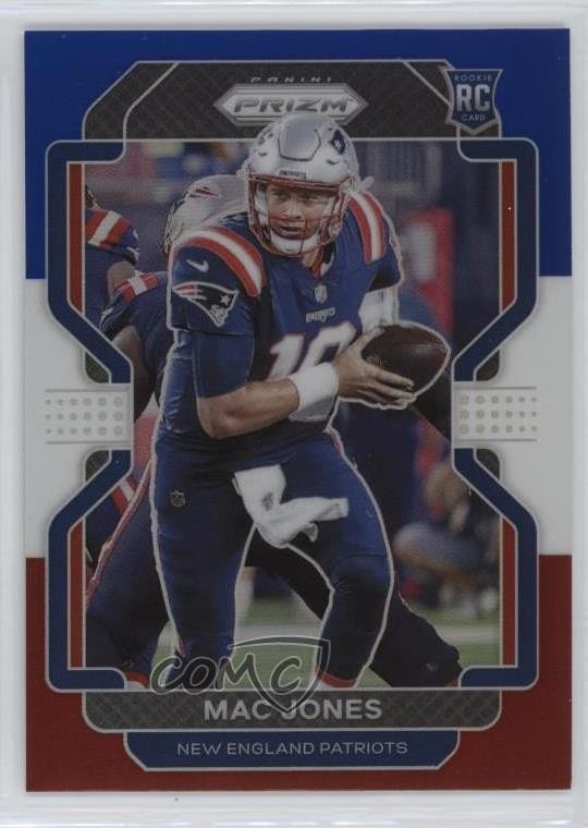 2021 Panini Prizm Rookie Red White & Blue Prizm Mac Jones #336 1co0