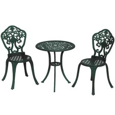 Outsunny Ensemble de jardin bistro 39x52x88cm Vert