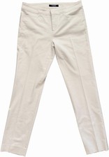 Chaps Women's White Slimming Straight Leg Pants Size 4 Stretch