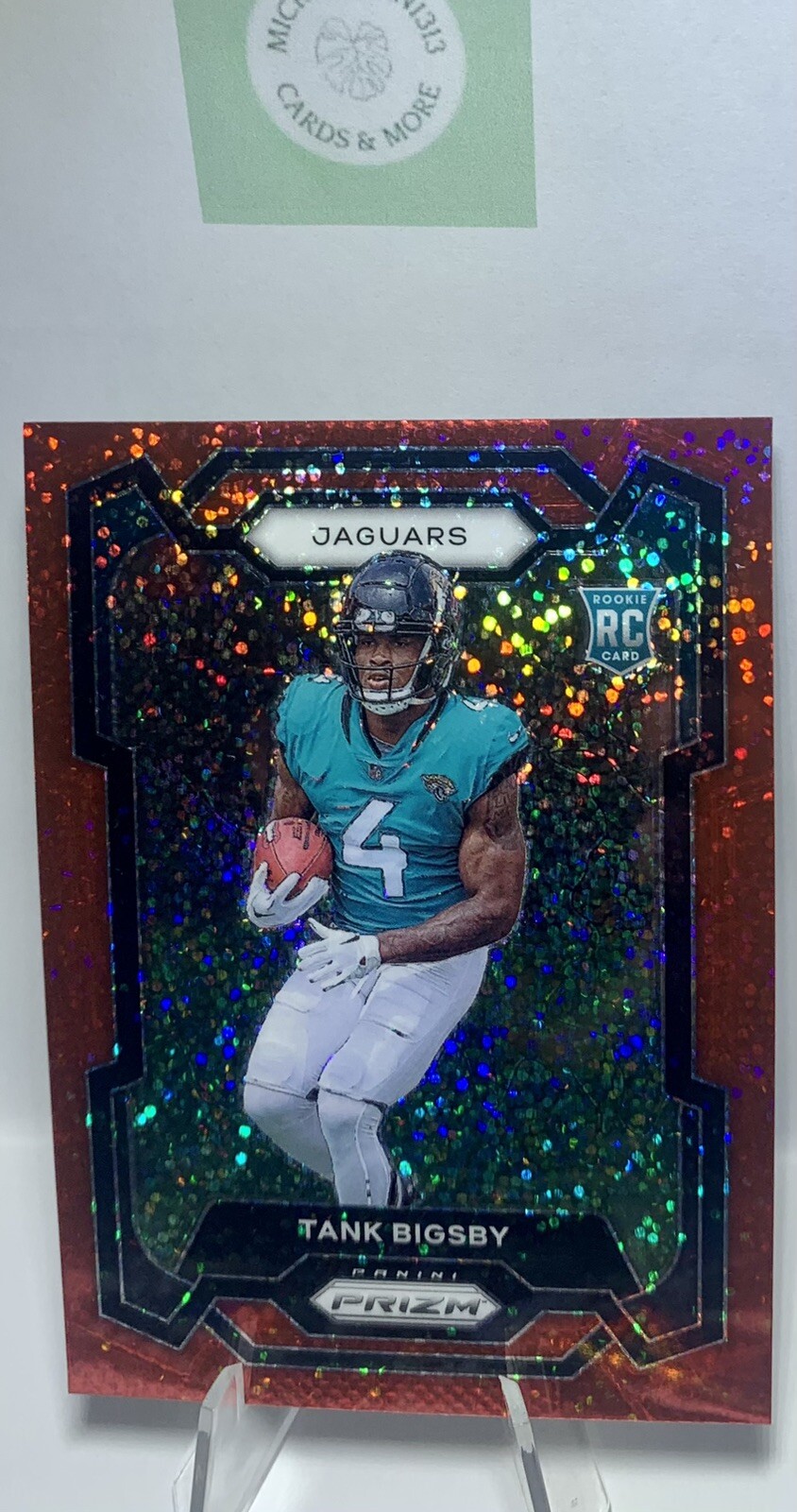 Tank Bigsby 2023 Panini Prizm #348 Red Sparkle Prizm SSP RC Rookie Jaguars
