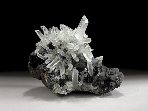 Needle Quartz & Sphalerite Crystal Cluster with Pyrite - Picture 11 of 11