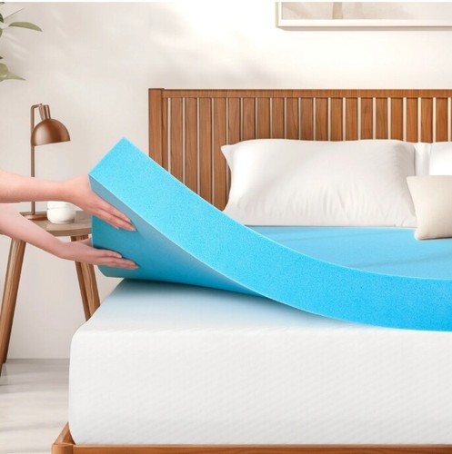 Soft Gel Memory Foam Mattress Topper Mattress Pad Thick Gel 4" 3" 2" Bed Pad - Picture 2 of 5