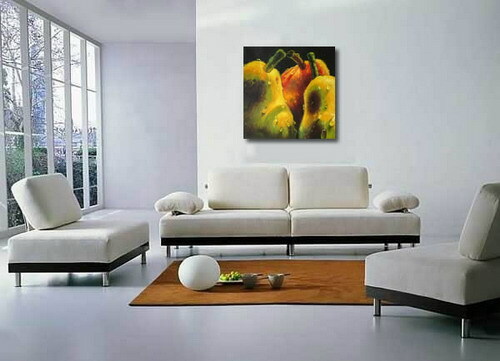 60x60cm Fruit Foods Modern Canvas Art Wall Picture For Dining Room Unframed - Picture 1 of 7