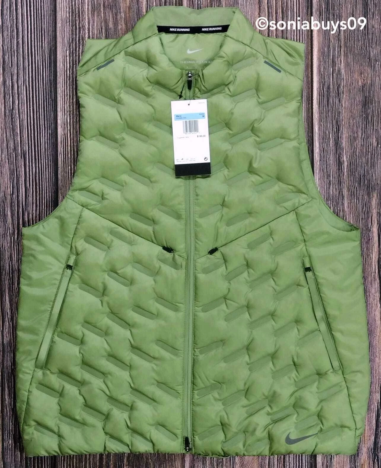 Nike Men's Therma-Fit ADV Repel Vest, DD5695-334, Green, Size M
