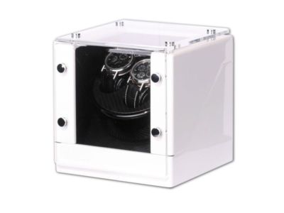 Uhrenbeweger 2 Uhren Carbon Weißer Klavierlack   Watch Winder