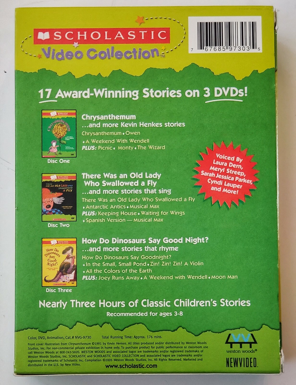Scholastic DVD 3Pack Vol. 5 Chrysanthemum (DVD, 2005, 3Disc Set