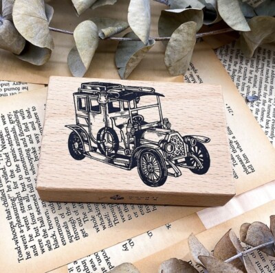 wood rubber stamp Roam around the world S146W