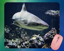 Black Tip Shark in Ocean nautical  Mouse Pad