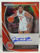 Justin Gorham 2021-22 Panini Prizm Draft Picks RED Prizm RC Autograph Auto /199