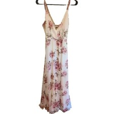 Babydoll Maxi Fairy Dress Floral Romantic Fairytale Sz Small Windsor Slit