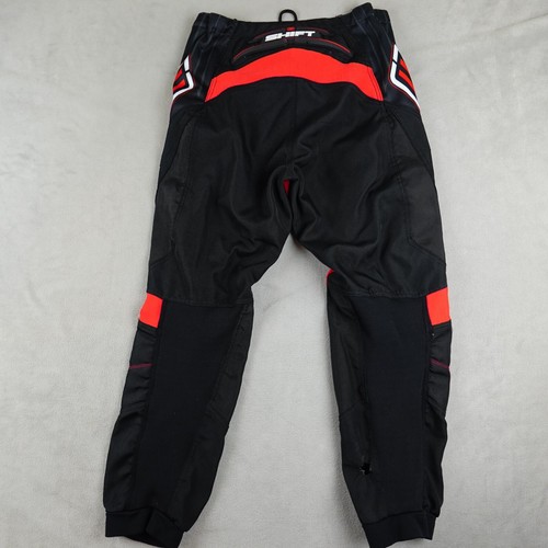 Shift Pants Mens 32 Black Motocross Padded Logo Detail Hook Waist Closure Racing - Picture 13 of 18