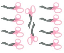 10 Pink Utility Scissors EMT/EMS Shears Bandage Paramedic Nurse Supply 7.25"