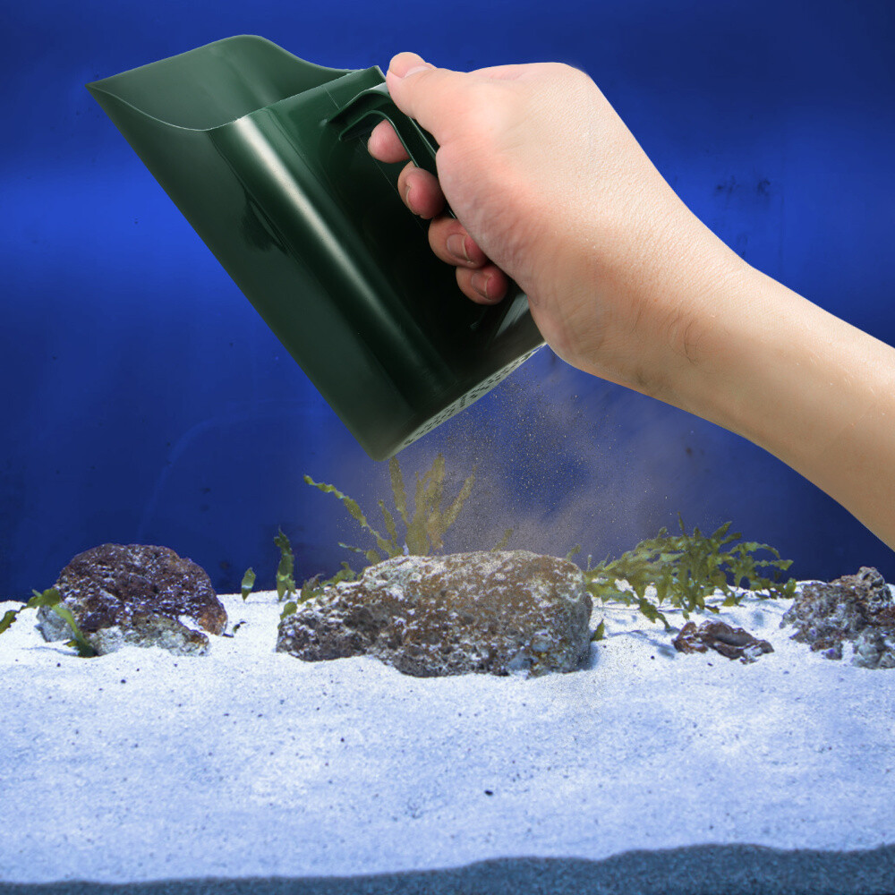 Fish Tank Sand Cleaner Cleaning Scoop Aquarium Scraper Container eBay