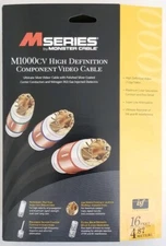 Monster Cable M1000cv High Definition Component Silver Video cable 4.87m/16 Feet