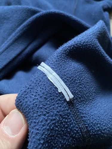 BERGHAUS Hombres Cuarto Cremallera Vellón Talla Mediana M Azul Polartec Cálido Invierno Capa - Imagen 10 de 12