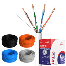 CAT5E Cable 500FT 1000FT UTP Solid Network Ethernet CAT5 23 AWG Wire RJ45 Lan