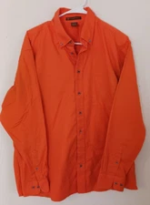 Harriton Men’s Shirt Orange XL Button Down Up Casual Office  FREE SHIPPING