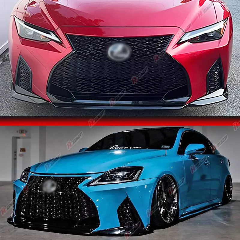 For 2021 2023 Lexus IS350 F Sport V Style Painted Black Front