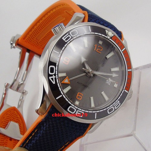 41mm Bliger Sterile Grau Dial Sapphire ceramic Date GMT Automatic mens Watch - Picture 4 of 5