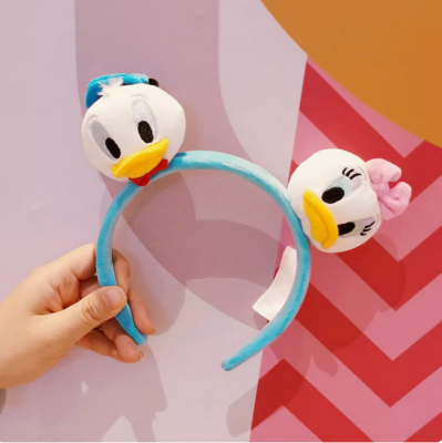 DISNEY` Donald and Daisy`Duck Plush Headband cosplay