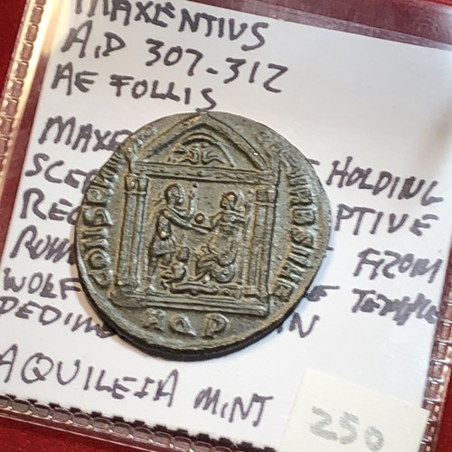 Maxentius. AD 307-312. Æ Follis, Roma In Hexastyle Temple - Picture 7 of 11