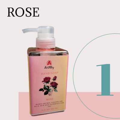 Hand Soap Rose 450 ml/ 15.21 Floz with Moisturizer And Natural Oil