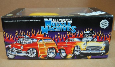 Muscle Machines 1950 Ford Woody Yellow Car Real Braided Steel Line