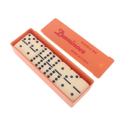 Domino Game Set With Box Melamine 28 Dominoes Tiles Gift Professional Table  _cn