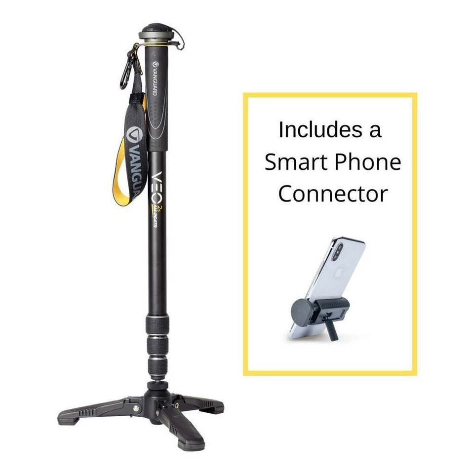 Vanguard VEO 2S AM-264TR Monopod with Tri-Feet and Smartphone Connector