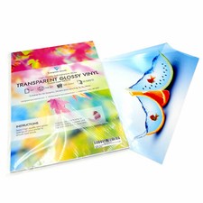 A4 Transparent Vinyl Sticker Paper Clear Glossy Sheet Inkjet Printable Only