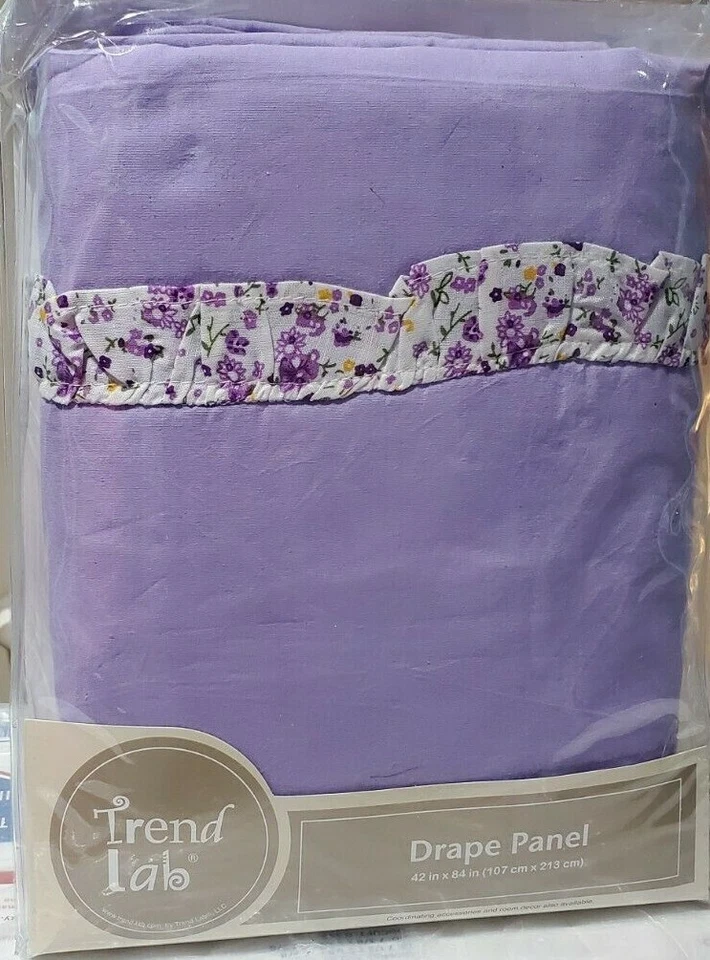 Trendlab Arco Iris Floral Cortina Ventana, 1 Panel NUEVO Cortina Púrpura Volantes Foto 2 de 2