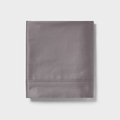 King 400 Thread Count Performance Flat Sheet Dark Gray - Threshold