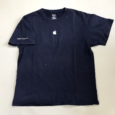Apple Computer Cupertino Campus 2 T-Shirt Men's Large blue Rare