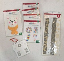 Christmas Craft Lot Creatology Recollections Embroidery Stickers Wood Ornament